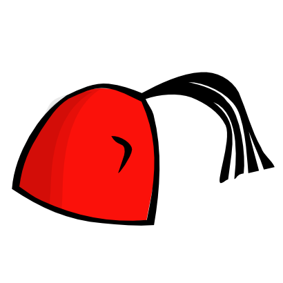 Icône rouge chapeau vêtement à télécharger gratuitement